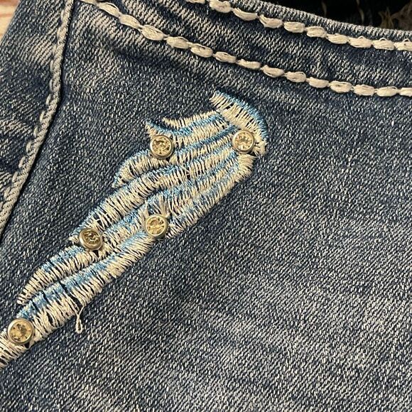 SKY Ladie’s Classic Pocket Bling Bootcut Jeans - Picture 9 of 12